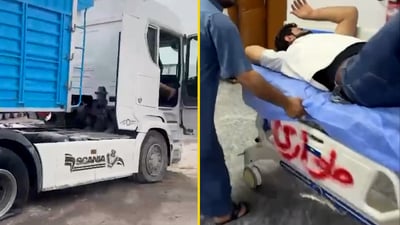 Airstrike on Iranian side of Shalamcheh border crossing wounds five truck drivers