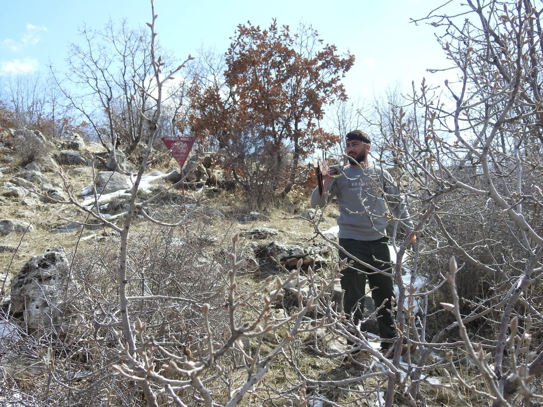 زیاتر له‌ 25 دۆنم زه‌وى له‌ چیاى زاوێته‌ نیشانه‌ى مه‌ترسیدارى بۆ داندرا