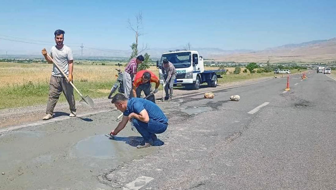 خۆبه‌خشانى خورماڵ رێگاى مه‌رزى شوشمێیان چاككرده‌وه‌