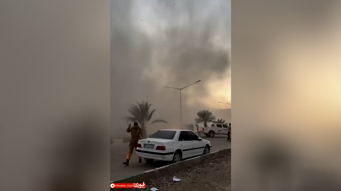 مشاهد من الهجوم الإسرائيلي على مواقع في كرمنشاه