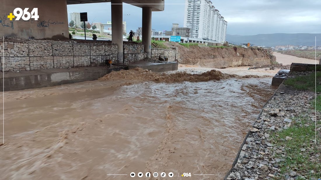 سلێمانی.. لە 24 کاتژمێردا 104 ملم باران باریوە