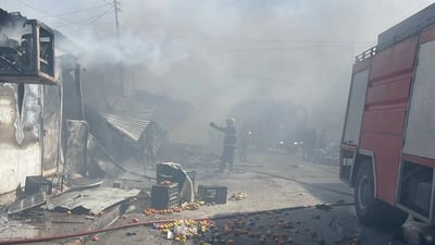 لە گەڕەکی زەهرای موسڵ ئاگرێک کەوتووەتەوە 20 دوکانی سوتاندووە