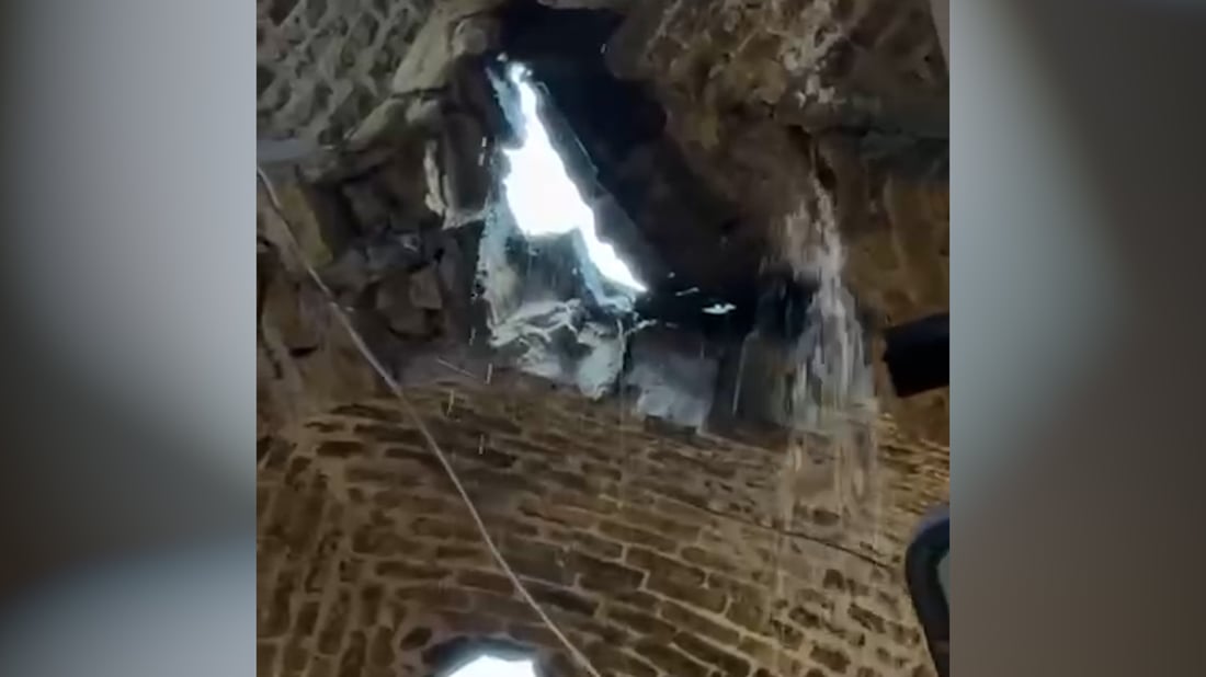 فيديو: انهيار جزء من سقف سوق العمارة الكبير