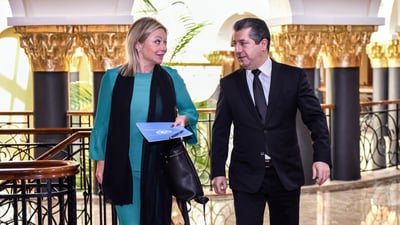 بارزاني وبلاسخارت: من الضروري إجراء انتخابات برلمان كردستان في 25 شباط المقبل