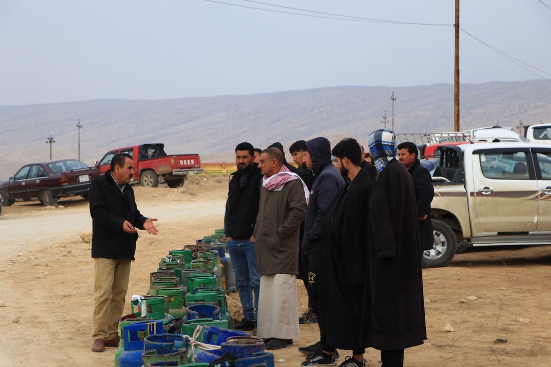 سنجار: طوابير الغاز ترهق العائلات منذ 20 يوماً (صور)