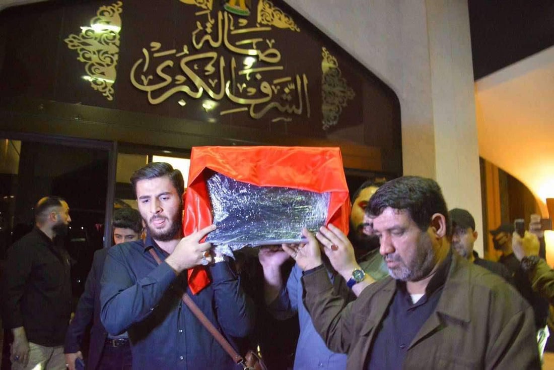 صور: أبو فدك وسفير إيران في استقبال جثمان نيلفروشان.. اغتيل برفقة نصر الله