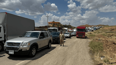 بارهەڵگرەکانی بازگەی تۆپزاوە گەڕانەوە بۆ هەولێر