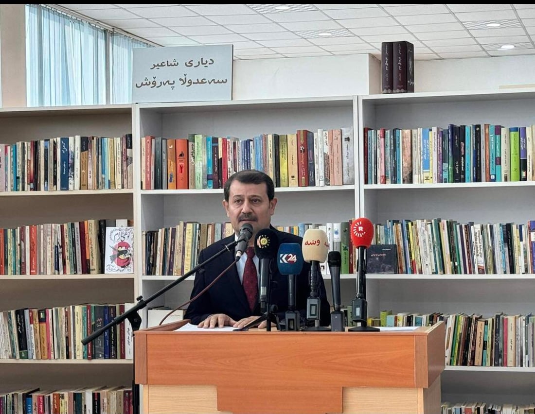 كتێبخانه‌كه‌ى سه‌عدوڵا په‌رۆش پێشكه‌شی كتێبخانه‌ى گشتیى هه‌ولێر كرا