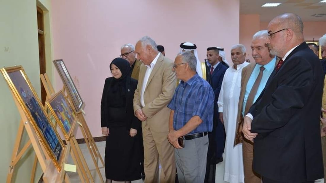 هيفاء البياتي تقيم معرضها التشكيلي الثاني في حديثة (صور)