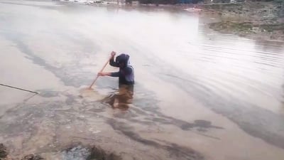 نموونەی ژینگەپارێزێکی ئاغجەلەر لەکاتی کردنەوەی مەنهۆڵێک