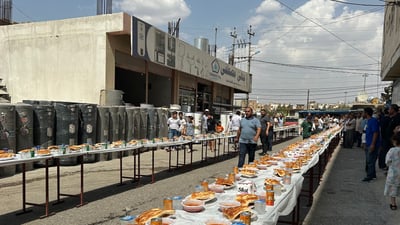 لە زاخۆ سفرە و خوان بۆ کرێکار و هەژاران رازێندرایەوە