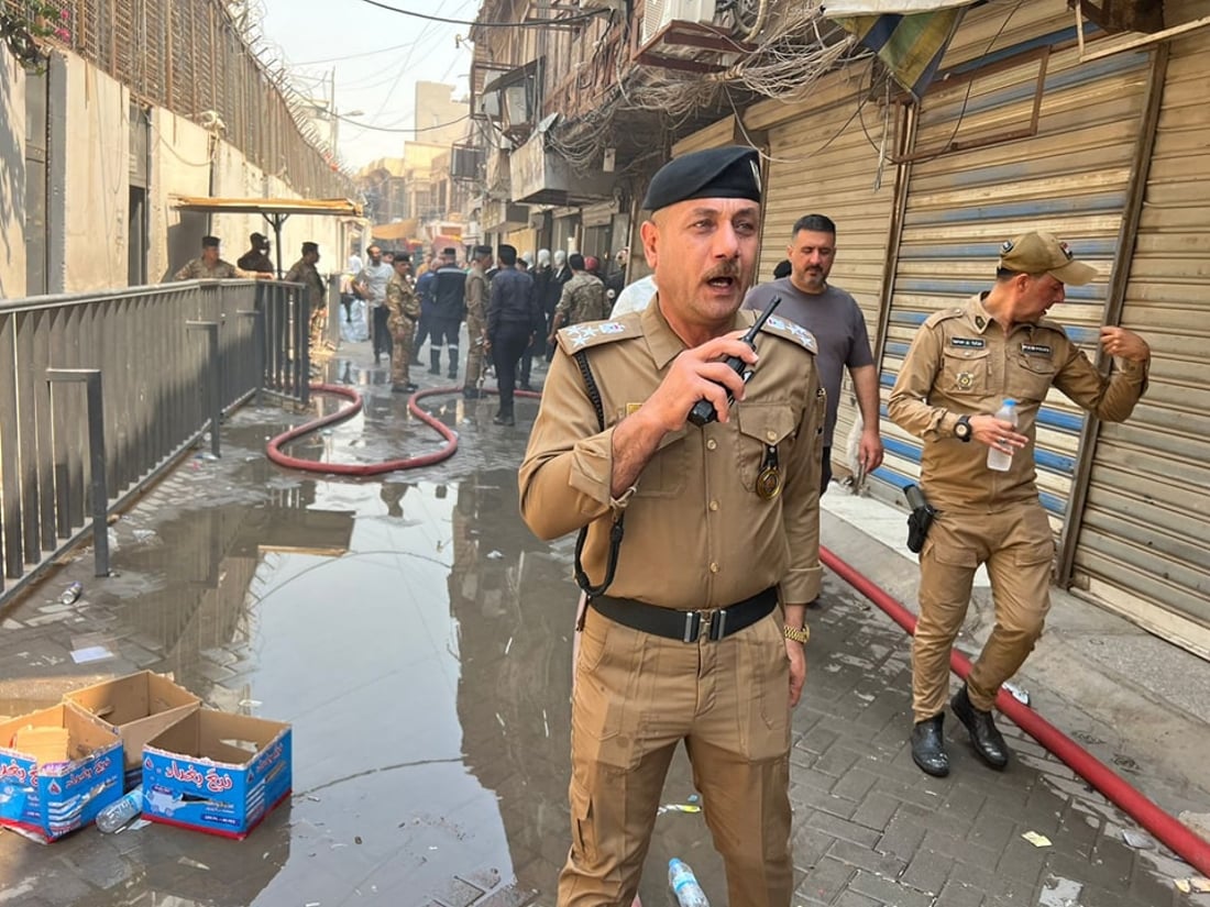 Fire extinguished at multi-story commercial building in Baghdad’s Shorja district