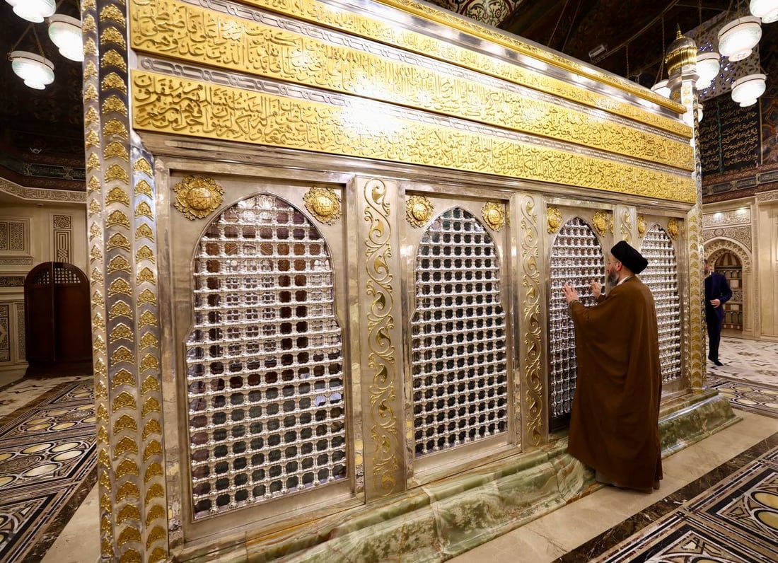 صور من زيارة عمار الحكيم لمسجدي الإمام الحسين والسيدة زينب في القاهرة