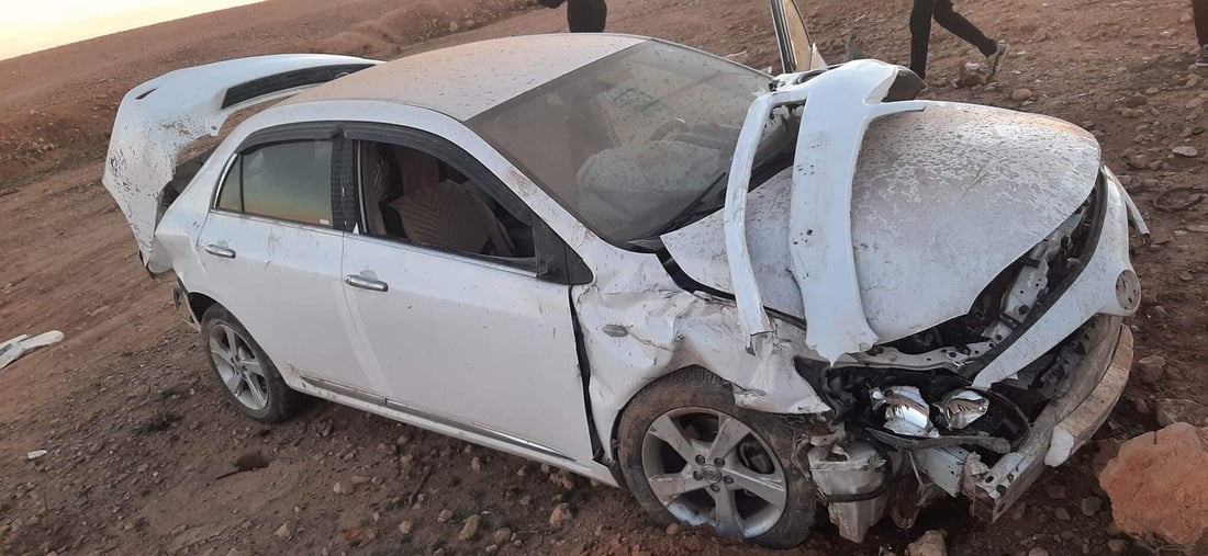 فرامل “بيكاتشو” تخون سائقها وتهوي في منخفض قرب سنجار (صور)