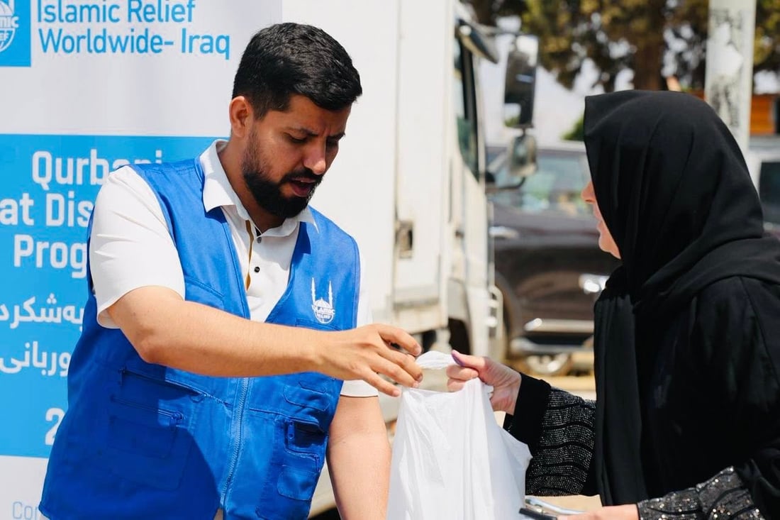 له‌ هه‌ڵه‌بجه‌ یه‌ک تۆن گۆشتى سوور به‌سه‌ر خێزانه‌ هه‌ژاره‌كان دابه‌ش كرا