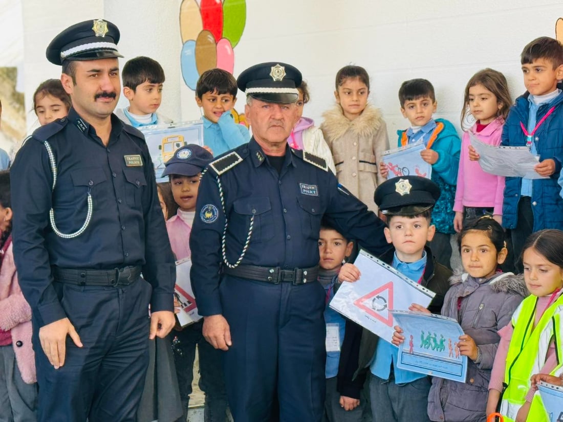 هاتوچۆى هه‌ریر‌ منداڵانى باخچه‌یه‌كی ساوایانی ئاشناى هێماكانى هاتوچۆ كرد