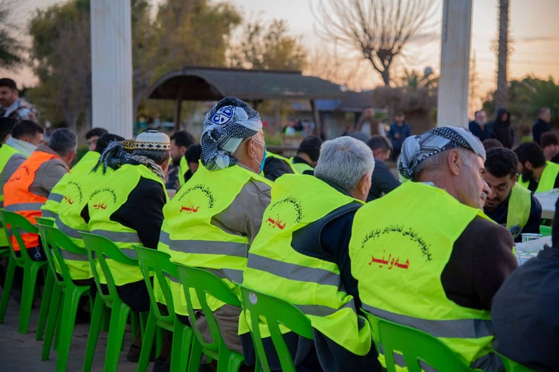 ده‌عوه‌تكران و سه‌به‌ته‌ی خۆراک و هاوكارییان پێدرا