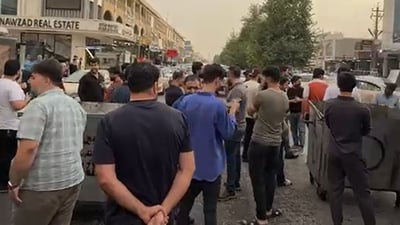 دوکاندارانی بازاڕی لەنگەی نوێ لە هەولێر گردبوونەوە