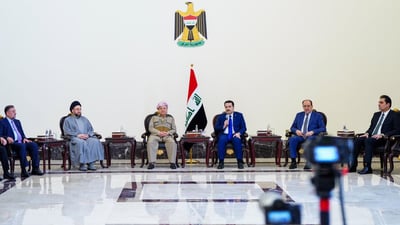 KDP leader Masoud Barzani visits Baghdad