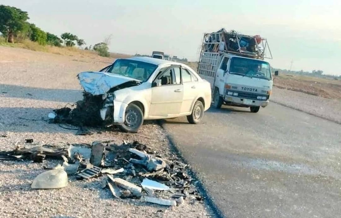 خانقين: تصادم عنيف بين “كورلا واوبترا” يودي بحياة شاب مع والدته وإصابة 3 آخرين