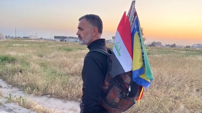 صور: أنور الصربي في كركوك.. رحلة سير على الأقدام من بلغراد إلى مكة