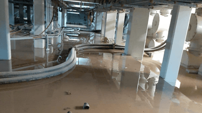 کێبڵەکانی وێستگەی کارەبای دەربەندیخان ژێرئاوکەوتوون