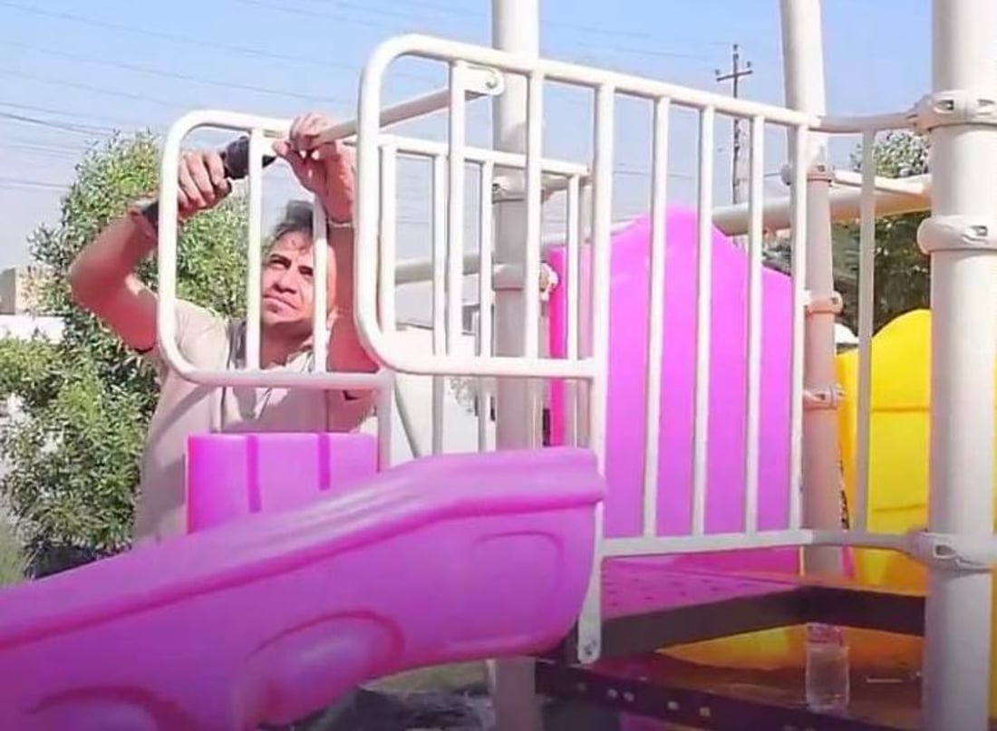 صور: أطفال الزعفرانية يدشنون ألعابهم الجديدة