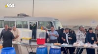 فيديو: الفلوجة تطعم الزوار على الطريق بين سامراء وكربل...