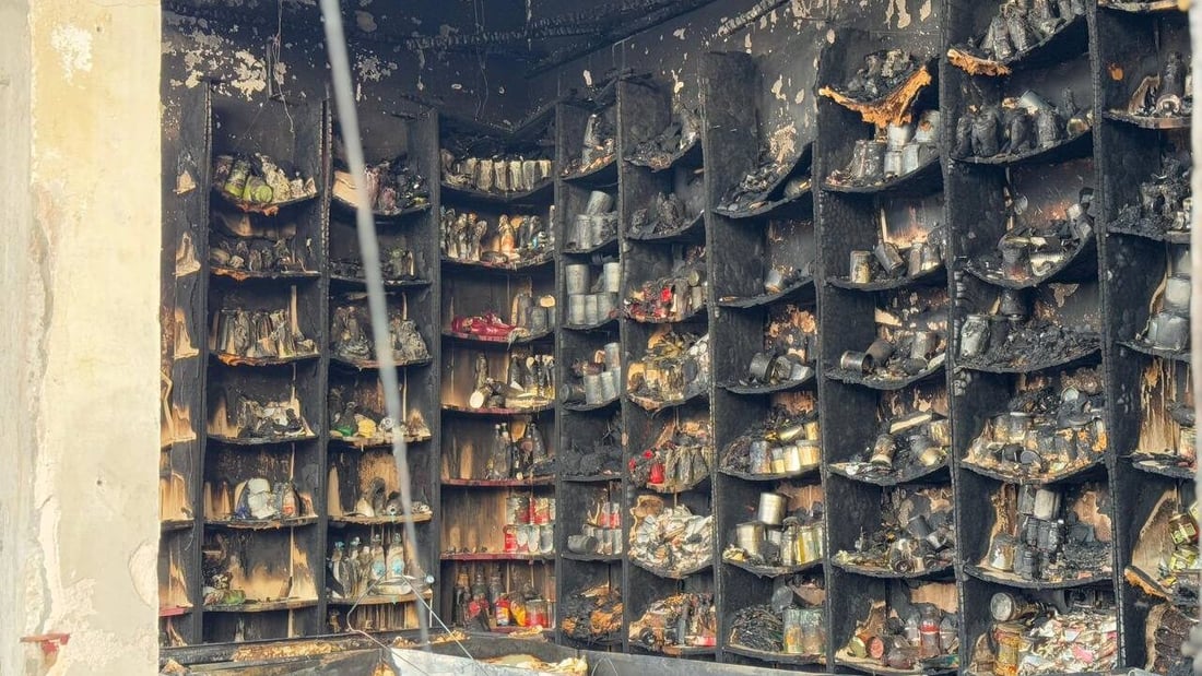 صور: ماركت السيد تحول إلى رماد في أول ساعات 2025.. قد تكون “صعادات الكرسمس”