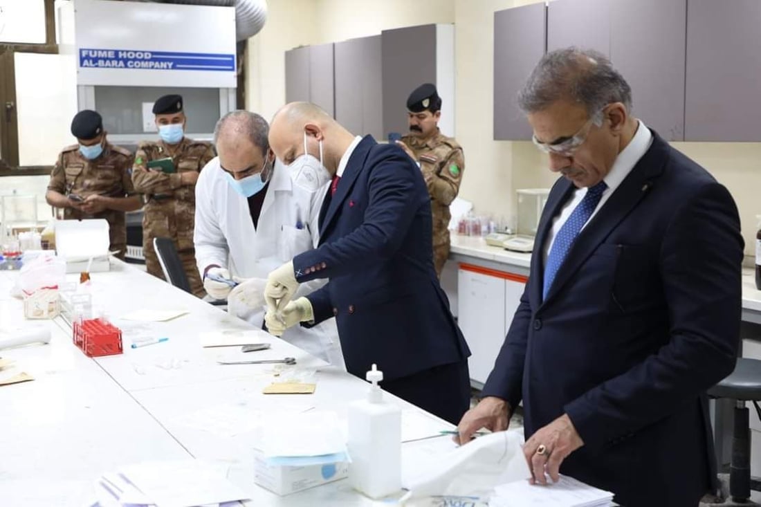 شاهد لحظة اتلاف المخدرات في بغداد.. فرن عملاق يصهر أكثر من 11 كيلو و2000 قرص