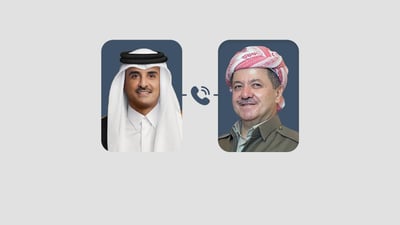 لەبارەى دۆخى رۆژئاوا؛ بارزانى و میرى قەتەڕ بە تەلەفون قسەیان کرد