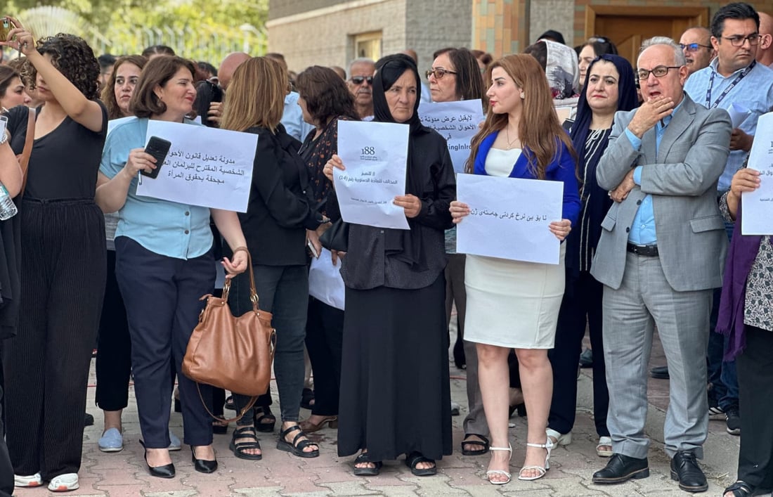 Sulaymaniyah activists protest proposed amendments to Iraq’s personal status law