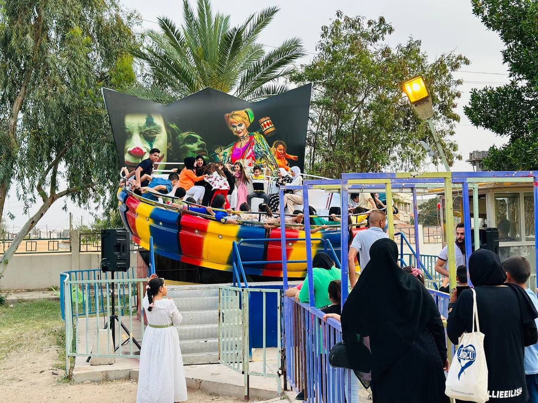 “تعالوا إلى الرمادي.. الأجواء رائعة”.. ملاهي السندباد عيد للكبار والصغار (صور)