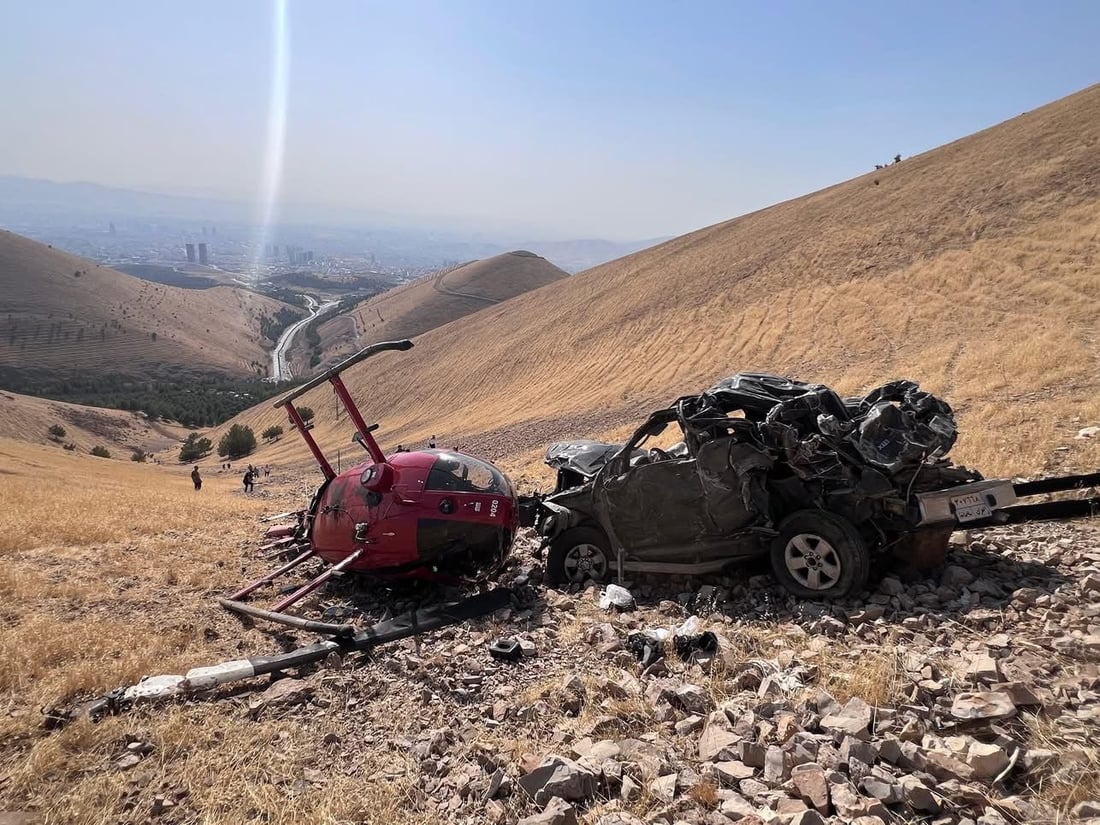 Rescue helicopter crashes during recovery on Sulaymaniyah’s Mount Hawruta