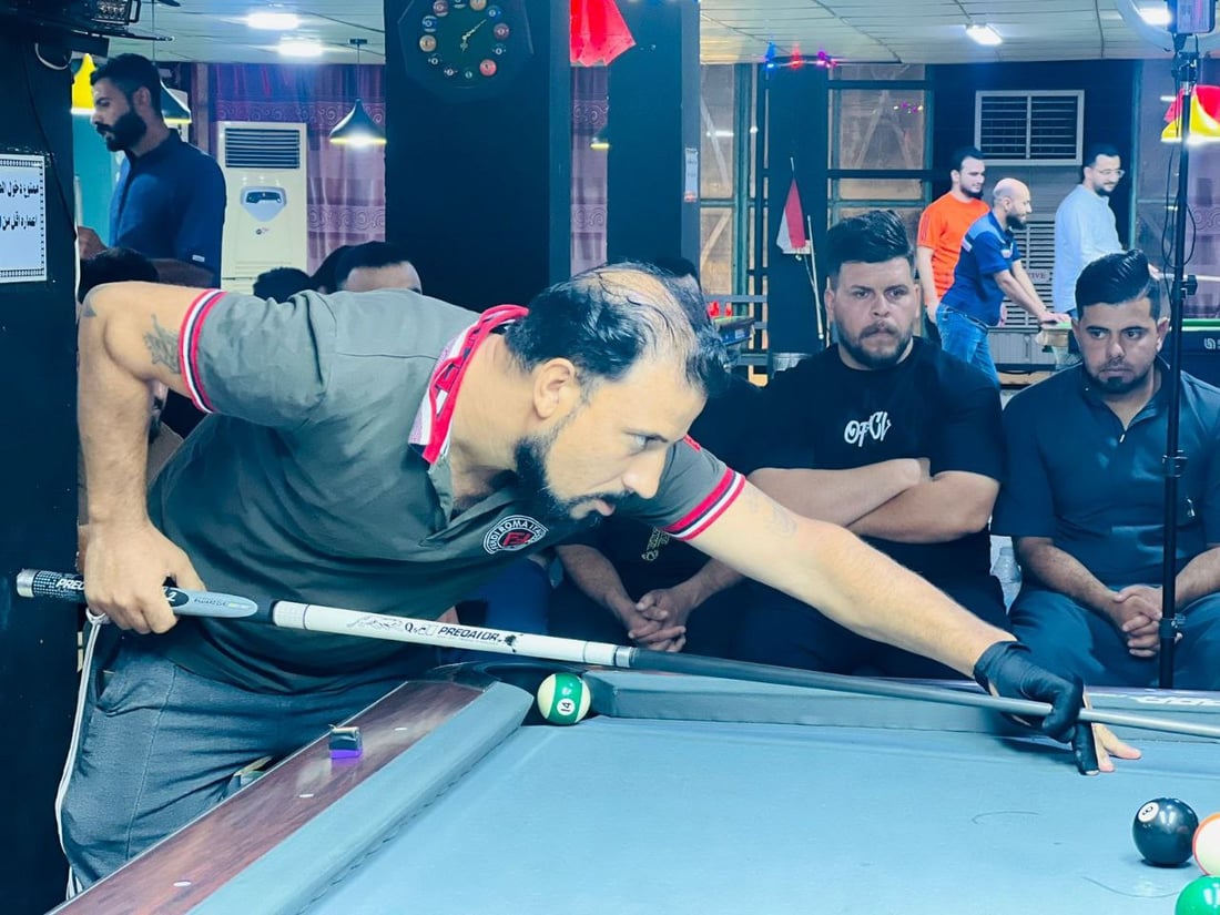 بلياردو هيت ينتهي بفوز كريم العاصي بعد 11 شوطاً (صور)