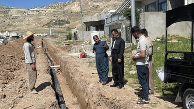 گەڕەکێکی 500 ماڵی پرۆژەی ئاویان بۆ راکێشرا