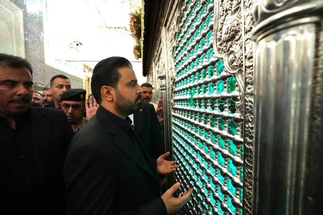 صور: الزيدي يشارك في تشييع جثمان المرجع إسحاق الفياض بمدينة الكاظمية