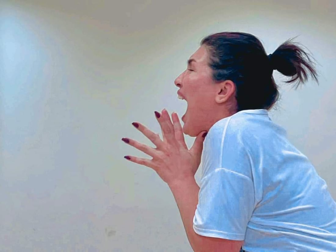 کچە کوردێک و فەرەنسیەک شانۆگەریەک لەبارەی جینۆساید پێشکەش دەکەن