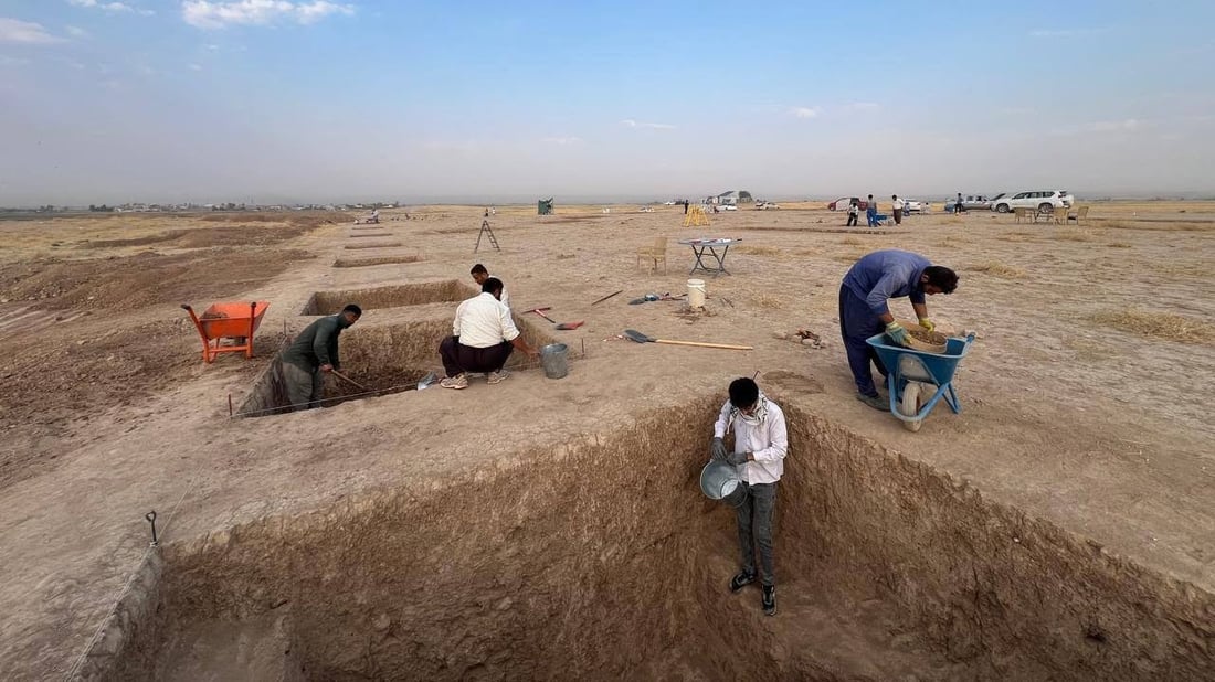 شارەزایانی کورد پشکنین بۆ یەكێك لە پێگە شوێنەوارییەكانی شانشینی ئەدیابین دەکەن