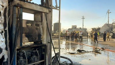 شەش كارمەندی بەنزیخانەی لاپ لە هەولێر سووتان