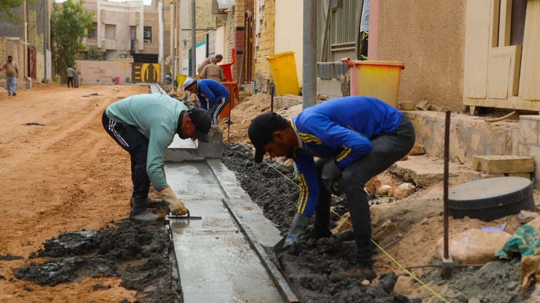 صور من كربلاء: خدمات حي “الانتفاضة الأولى”.. اصبروا 10 أيام أخيرة للتبليط