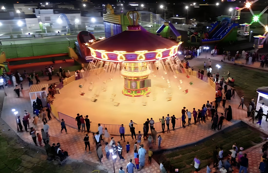 صور: عفك حصلت أخيراً على مدينة ألعاب رائعة.. القائمقام سعيد والدخول للعوائل فقط