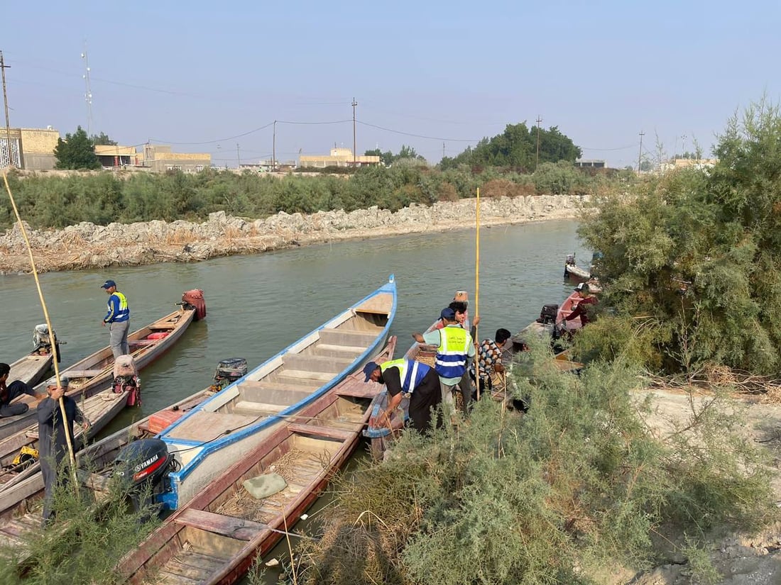 الجبايش: حملة لتنظيف مرسى الزوارق في الأهوار الوسطى