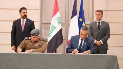 العراق وفرنسا يتفقان على تعزيز التعاون العسكري ودعم حصر السلاح بيد الدولة