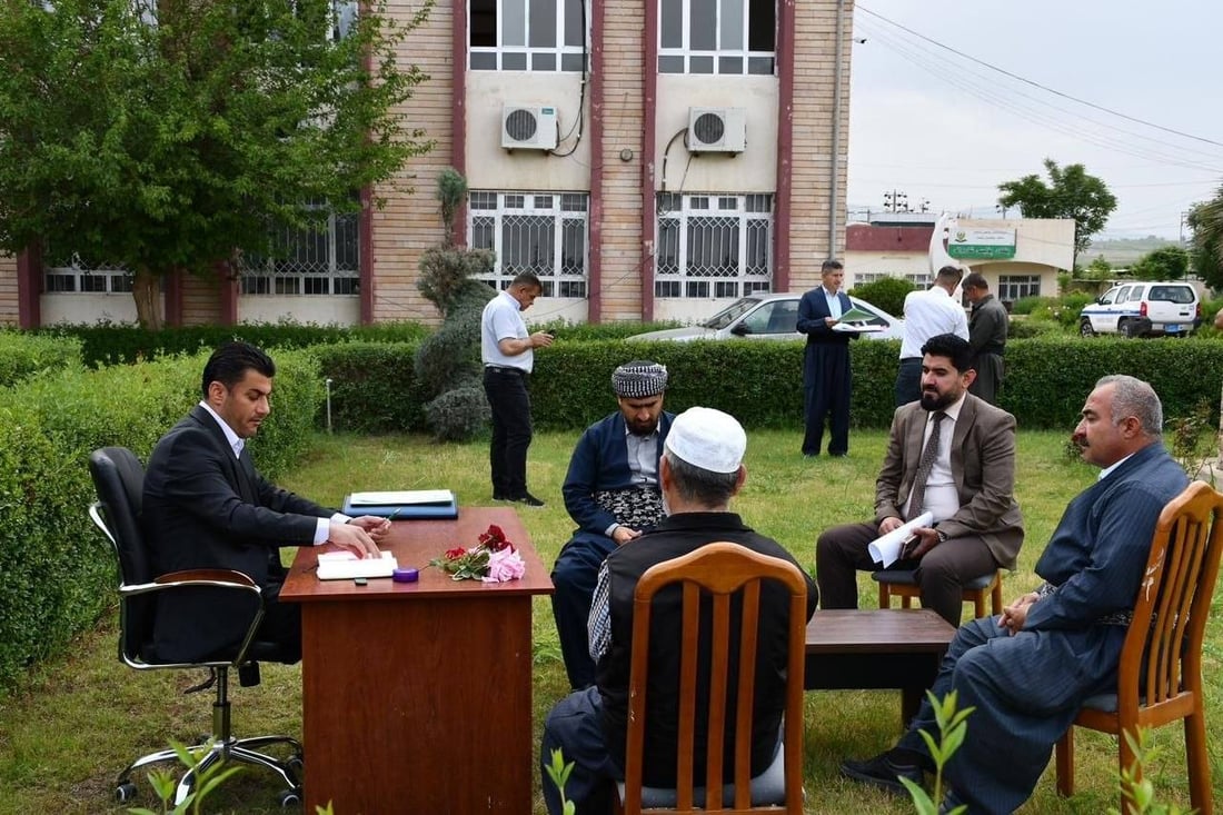 سەرۆکی شارەوانی قەڵادزێ نووسینگەکەی بردە دەرەوە