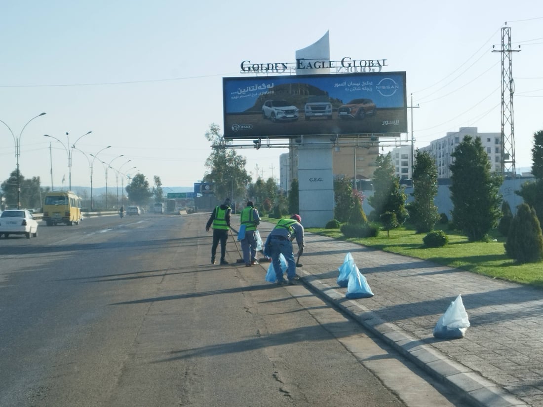 تا ئێوە لەخەو هەستان ژینگەپارێزان شەقامەکانی پایتەختیان پوخت و خاوێن کردەوە