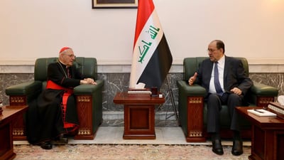 Former PM Al-Maliki meets with Cardinal Louis Sako in Baghdad