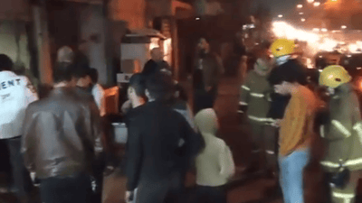 فيديو: النيران تلتهم محل إطارات في أيسر الموصل