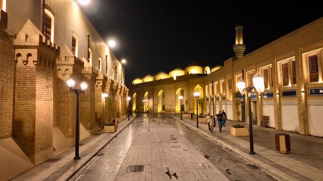 صور قبل الافتتاح للشارع الممتد من سوق السراي إلى ساحة السفير