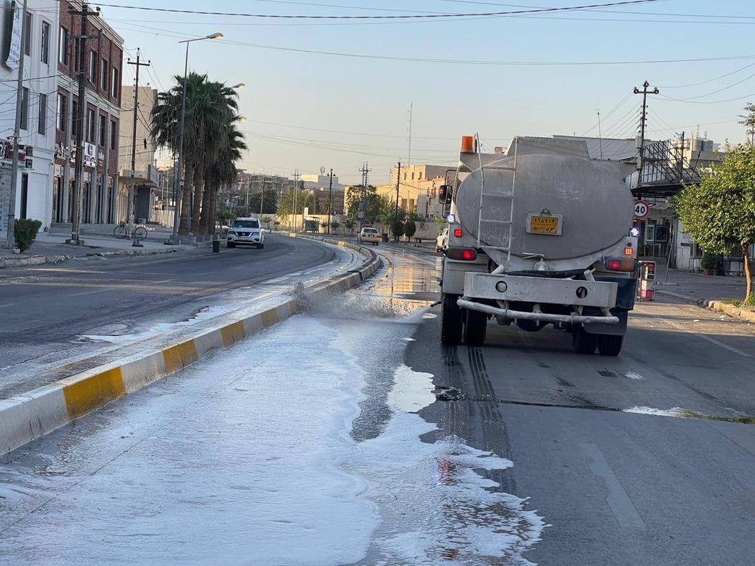 شەقامی 30 مەتری هەولێر شۆردرا و پوخت و خاوێن کرایەوە